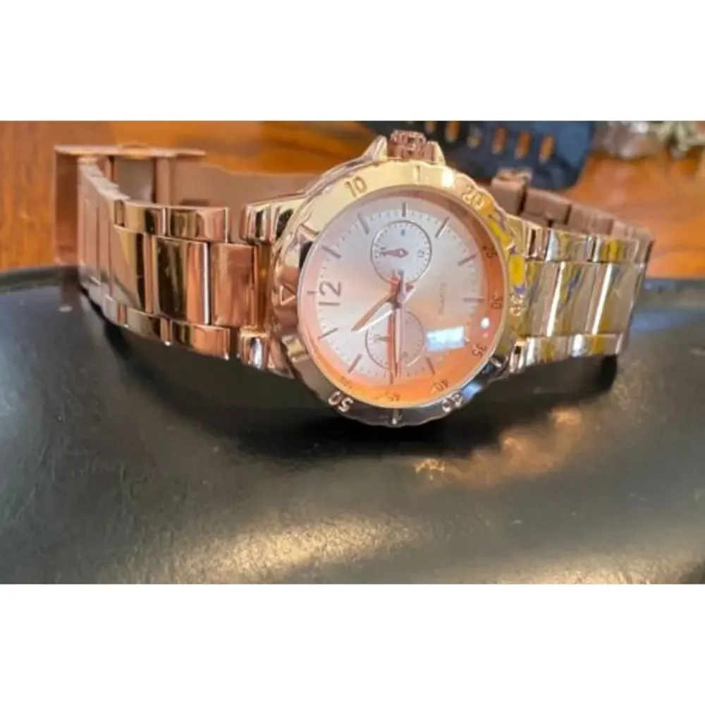 37mm Chatelaine Quartz Watch, Rose Gold Tone, Chrono Style